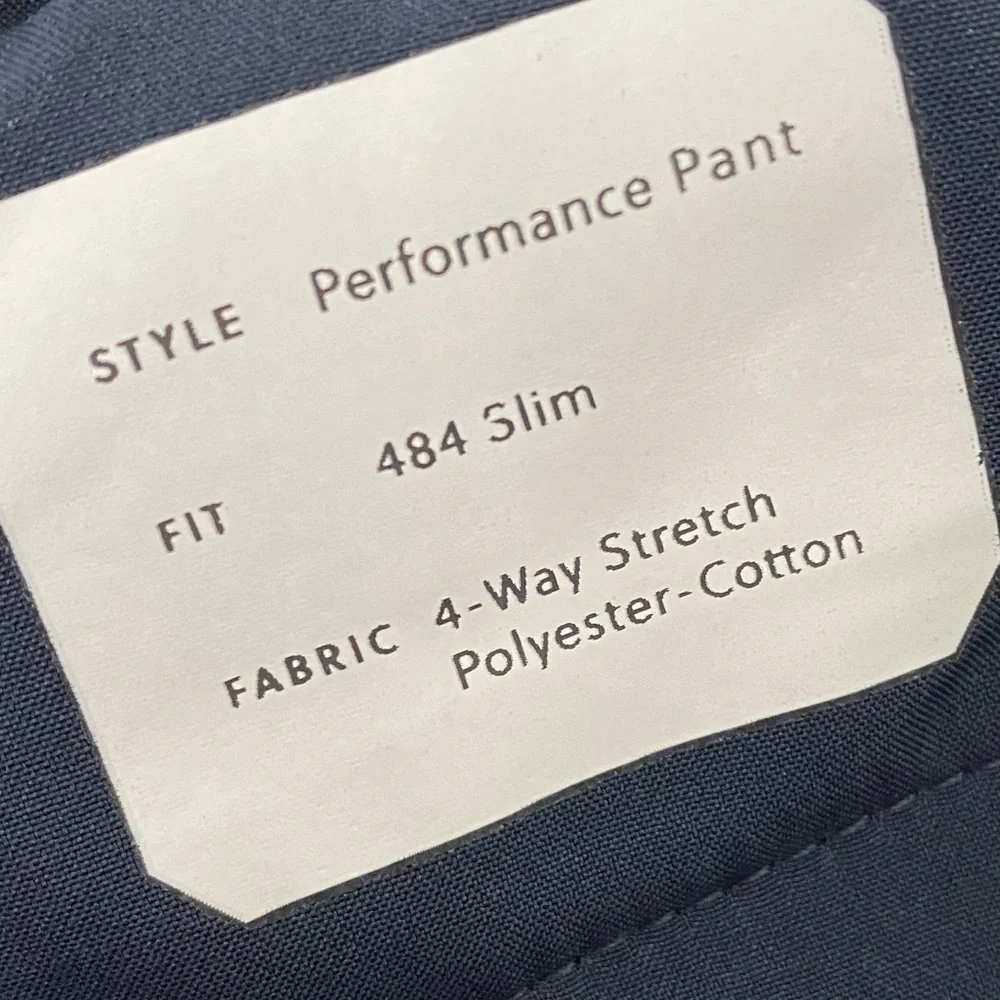 J. Crew 484 Slim-Fit Tech Pant Navy Blue